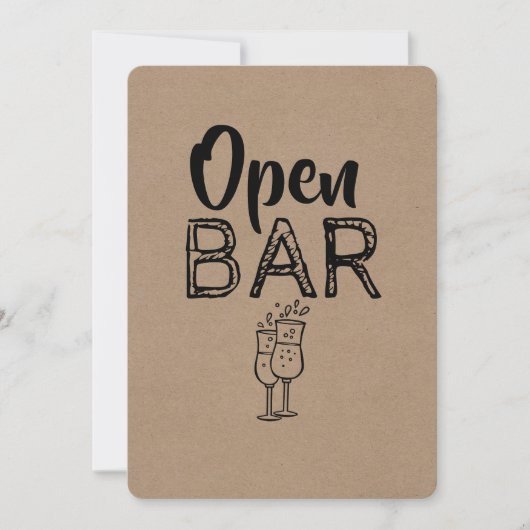 Offene Bar | TRAUZEUGE | TRAUZEUGE Funny Vorschlag Einladung (Vorderseite)
