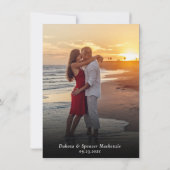 Offene Bar (und Hochzeit) | Einfaches Lässiges Fot Einladung (Rückseite)