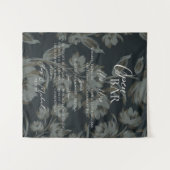 Offene Bar und Signature Drink Braune Florale Hoch Wandteppich (Vorderseite (Horizontal))