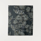 Offene Bar und Signature Drink Braune Florale Hoch Wandteppich (Vorderseite)