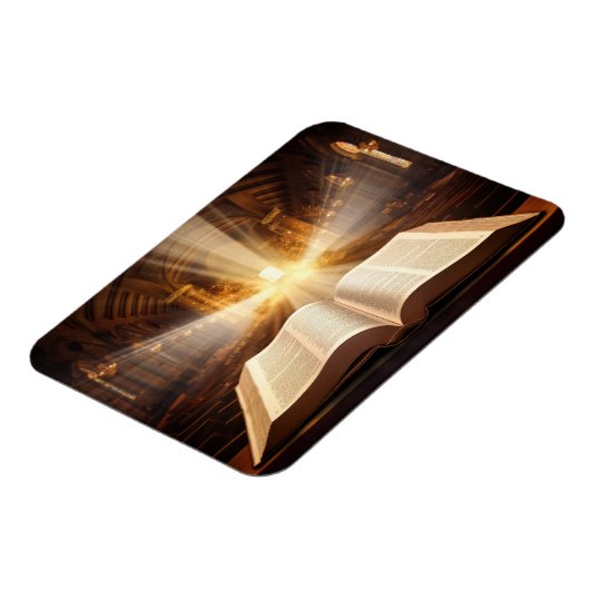Offene Bibel Lichtstrahlen Magnet (Linke Seite)