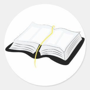 Offene Bibel Runder Aufkleber
