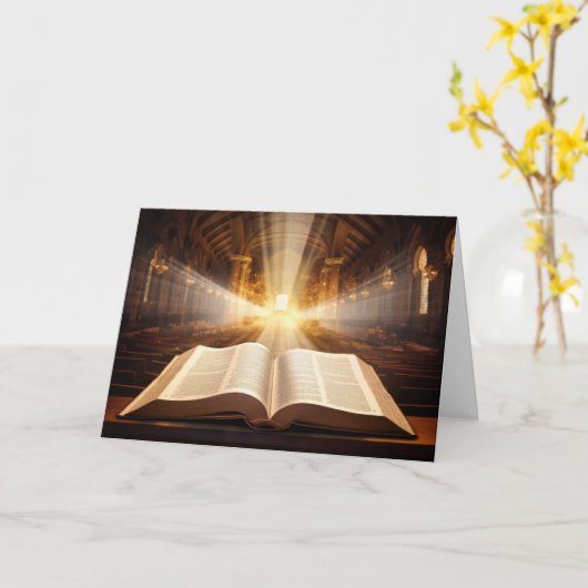 Offene Bibellichter Karte (Gelbe Blume)