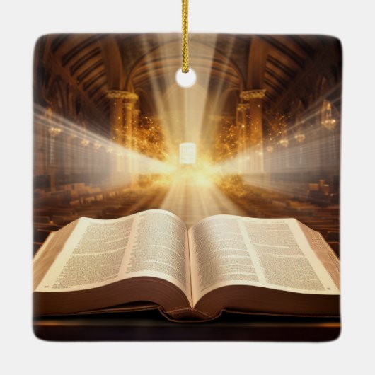 Offene Bibellichter Keramikornament (Rückseite)