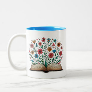 Offene Blume Zweifarbige Tasse