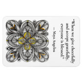 Offene Blumen-Doodle mit Schenken-Zitat-Magnet Magnet (Horizontal)