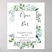 Offene botanische Bar Poster (Vorne)