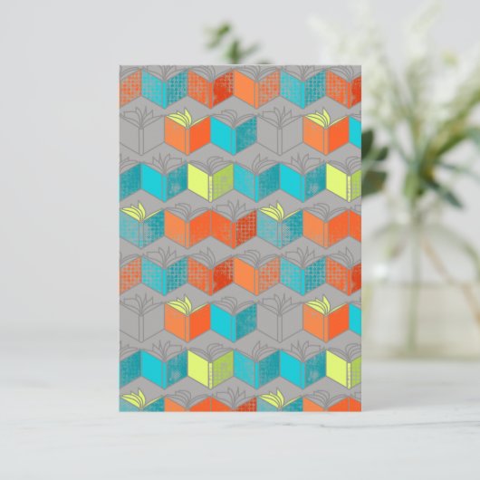 Offene Bücher Dankeskarte (Stehend Vorderseite)