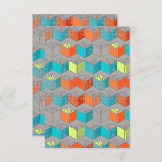 Offene Bücher Dankeskarte (Vorne/Hinten)