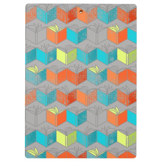 Offene Bücher Klemmbrett (Rückseite)