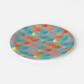 Offene Bücher Pappteller (Schrägansicht)