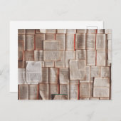 offene Bücher Postkarte (Vorne/Hinten)
