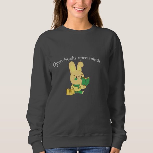 Offene Bücher Sweatshirt (Vorderseite)
