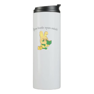 Offene Bücher Thermosbecher