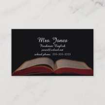 Offene Buchlehrer-Kontaktkarte