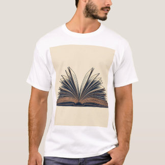 Offene Buchseiten Literarische Escape Infinite St. T-Shirt