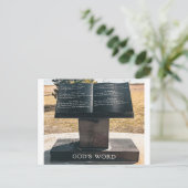 Offene Buchskulptur Postkarte (Stehend Vorderseite)