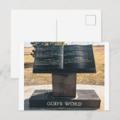 Offene Buchskulptur Postkarte (Vorne/Hinten)