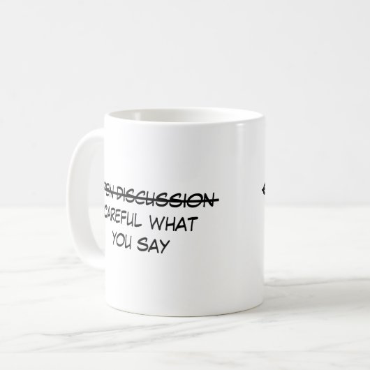 Offene Diskussion Kaffeetasse (Vorderseite Links)