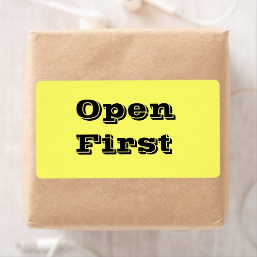 Offene, erste bewegliche Labels in Gelb (Insitu)