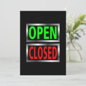 Offene geschlossene Zeichen Vector Clipart (Stehend Vorderseite)