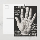 Offene Hand, Handlesen Postkarte (Vorne/Hinten)