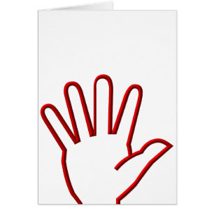 Offene Hand/hohe Fünf/Welle