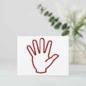 Offene Hand/hohe Fünf/Welle Postkarte (Stehend Vorderseite)