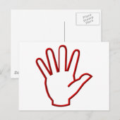 Offene Hand/hohe Fünf/Welle Postkarte (Vorne/Hinten)