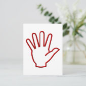 Offene Hand/hohe Fünf/Welle Postkarte (Stehend Vorderseite)