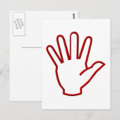 Offene Hand/hohe Fünf/Welle Postkarte (Vorne/Hinten)