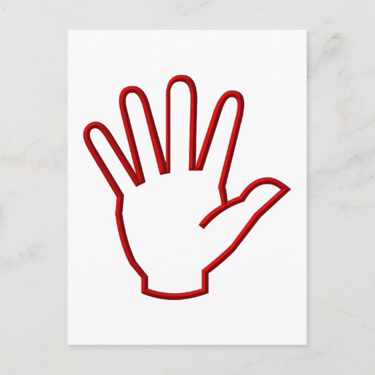 Offene Hand/hohe Fünf/Welle Postkarte (Vorderseite)