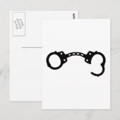 Offene Handschellen Postkarte (Vorne/Hinten)
