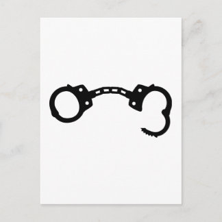 Offene Handschellen Postkarte