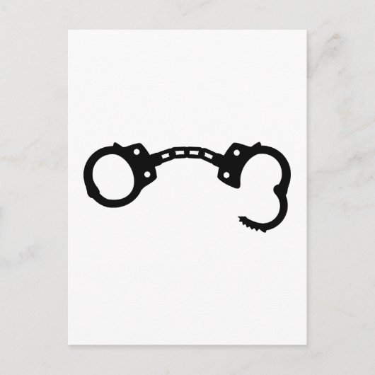Offene Handschellen Postkarte (Vorderseite)