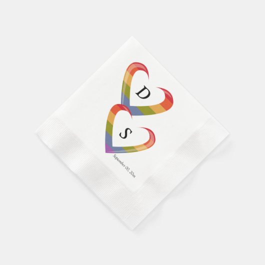 Offene Herzen Serviette (Ecke)