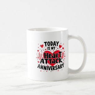 Offene Herzkrankheiten Herzattackenjubiläumswelle Kaffeetasse