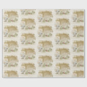 offene Hochzeitsbuchromantik für Neuvermählte Geschenkpapier (Flach)