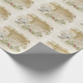 offene Hochzeitsbuchromantik für Neuvermählte Geschenkpapier (Ecke)