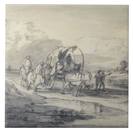 Offene Landschaft Thomas Gainsboroughs | mit Hirt Fliese (Vorderseite)