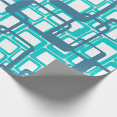 Offene moderne Rechtecke Mitte des Jahrhunderts Geschenkpapier (Ecke)