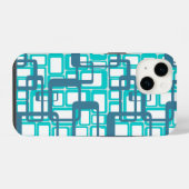 Offene moderne Rechtecke Mitte des Jahrhunderts iPhone Hülle (Rückseite (Horizontal))