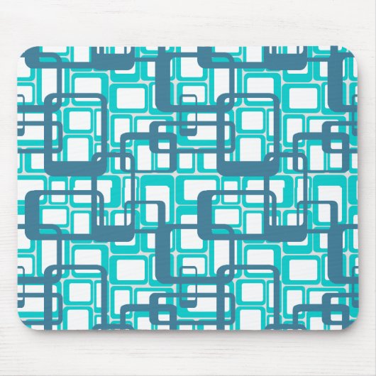 Offene moderne Rechtecke Mitte des Jahrhunderts Mousepad (Vorne)