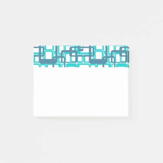Offene moderne Rechtecke Mitte des Jahrhunderts Post-it Klebezettel (Vorderseite)