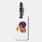 Offene Pflaumenmarken Gepäckanhänger (Vorderseite vertikal)