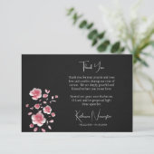 Offene rosa Blume Orthodoxe Christliche Beerdigung Dankeskarte (Stehend Vorderseite)