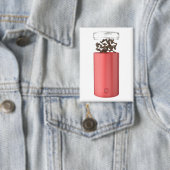 Offene rote elektrische Kaffeemühle mit Kaffeebohn Button (Insitu)