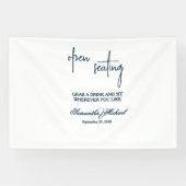 Offene Sitzordnung Hochzeitsstoffbanner Banner (Horizontal)