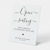 Offene Sitzplätze Moderne, einfache Personalisiert Sockelschild (Vorderseite)