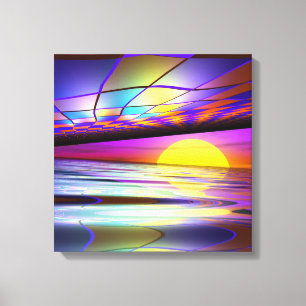 Offene Sonnen-Alien-Welt Leinwanddruck